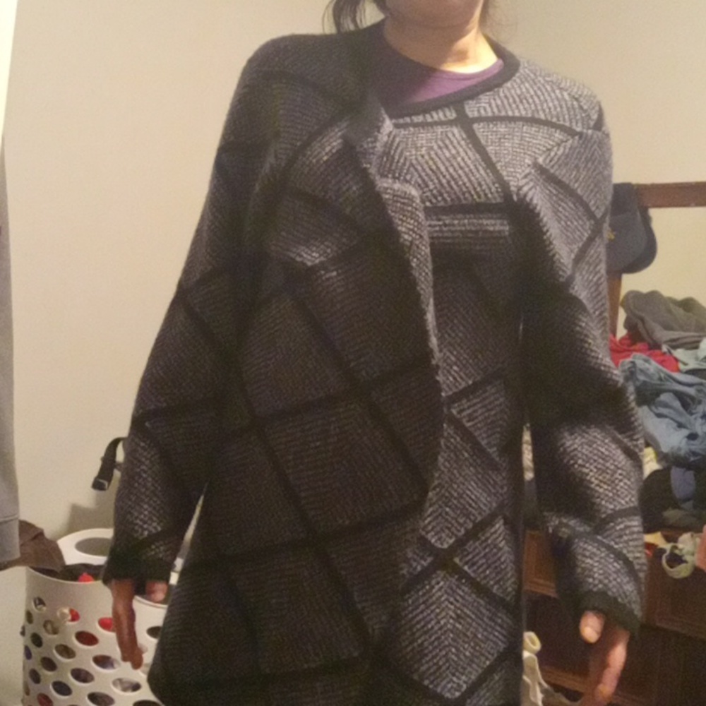 Annabella ladies large fold over cardigan sweater